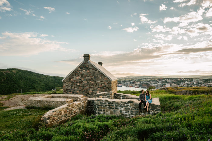 Engagement session at abandoned fort on Signal Hill, St. John's Newfoundland and Labrador