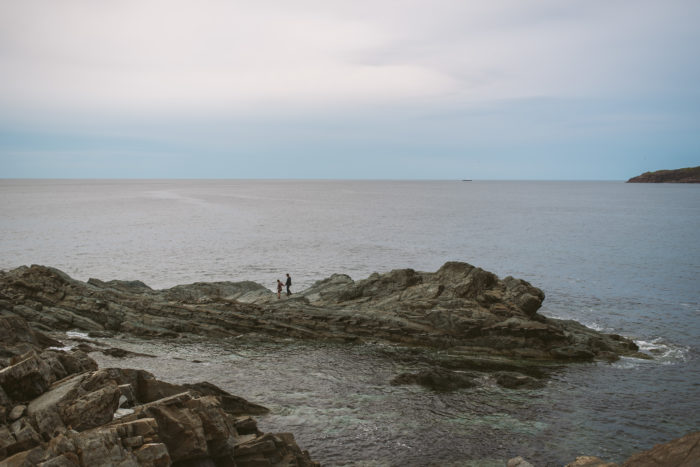 Engagement session at middle cove beach St. John's Newfoundland and Labrador
