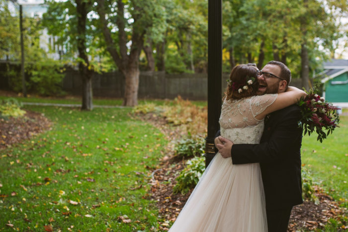 First Look with a Bride and Groom at Bannerman Park St. John's Newfoundland and Labrador